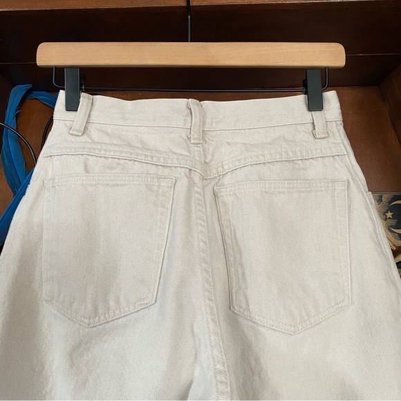 Vintage Wrangler - Cream Tapered Mom Jean Denim Jeans - size 8